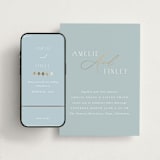 "Delicacy" - Wedding Website in Dusty Blue by Angela Thompson - Match Your Stationery