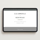 "Minimal Monogram" - Wedding Website in Granite by Jackie Mangiolino - Desktop Design