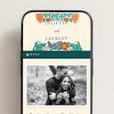 "Tropical garden" - Wedding Website in Jungle by Simona Camp - Mobile Layout