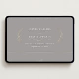 "Leaves" - Wedding Website in Mist by Kelly Schmidt - Desktop Design
