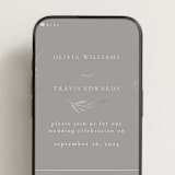 "Leaves" - Wedding Website in Mist by Kelly Schmidt - Mobile Layout