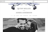 "feathers & florals" - Wedding Website in Dusk by Olivia Raufman - Desktop Design