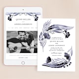 "feathers & florals" - Wedding Website in Dusk by Olivia Raufman - Match Your Stationery