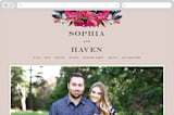 "Blooming Beauty" - Wedding Website in Tan by Lori Wemple - Desktop Design
