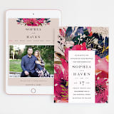 "Blooming Beauty" - Wedding Website in Tan by Lori Wemple - Match Your Stationery
