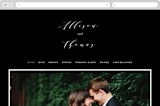 "Perspective" - Wedding Website in Noir by Kimberly FitzSimons - Desktop Design
