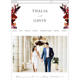 "Tidal Blooms" - Wedding Website in Holly by Grace Kreinbrink - Mobile Layout