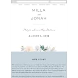 "Grande Botanique" - Wedding Website in Mist by Bonjour Paper - Guest Management
