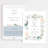 "Grande Botanique" - Wedding Website in Mist by Bonjour Paper - Match Your Stationery