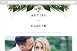 "Natures Greens" - Wedding Website in Ivory by Susan Moyal - Desktop Design