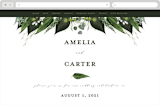 "Natures Greens" - Wedding Website in Ivory by Susan Moyal - Desktop Design