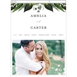 "Natures Greens" - Wedding Website in Ivory by Susan Moyal - Guest Management