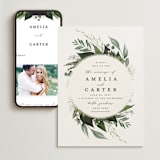 "Natures Greens" - Wedding Website in Ivory by Susan Moyal - Match Your Stationery