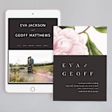 "Botanic" - Wedding Website in Midnight by kelli hall - Match Your Stationery