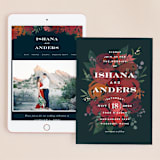 "Midnight Garden" - Wedding Website in Deep Sea by Jennifer Wick - Match Your Stationery