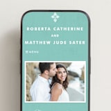 "Blessed Lace" - Wedding Website in Bondi Blue by Yolanda Mariak Chendak - Mobile Layout