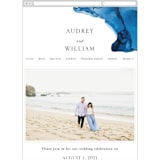 "blue tides" - Wedding Website in Sea Blue by Erin Deegan - Guest Management
