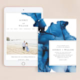 "blue tides" - Wedding Website in Sea Blue by Erin Deegan - Match Your Stationery