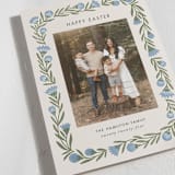 "Flower Wrap" - Easter Photo Cards in Blue Spruce by Jen Owens - Detail