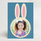"Rabbit" - Easter Photo Cards in Cerulean by Morgan Kendall - Front