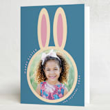 "Rabbit" - Easter Photo Cards in Cerulean by Morgan Kendall - Folded Card