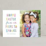"Easter Peeps" - Easter Photo Cards in Snow by Hooray Creative - Front
