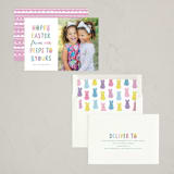 "Easter Peeps" - Easter Photo Cards in Snow by Hooray Creative - Assembled