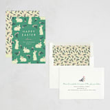 "Bunnies and blooms" - Easter Photo Cards in Easter Grass by Jamie Alexander - Assembled