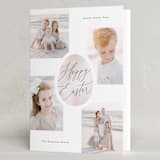 "Pastel Egg" - Easter Photo Cards in Pastel Pink by Hooray Creative - Folded Card