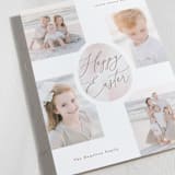 "Pastel Egg" - Easter Photo Cards in Pastel Pink by Hooray Creative - Detail