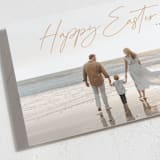 "Casual Script" - Easter Photo Cards in Yellow Ochre by Hooray Creative - Detail