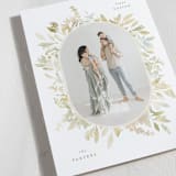 "Spring Wreath" - Easter Photo Cards in Chartreuse by Hooray Creative - Detail