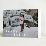 "Happy moments" - Easter Photo Cards in Cotton by Stacey Meacham - Folded Card