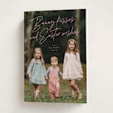 "Kisses and Wishes" - Easter Photo Cards in Bubblegum by Inkblot Design - Folded Card