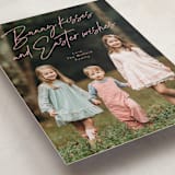 "Kisses and Wishes" - Easter Photo Cards in Bubblegum by Inkblot Design - Detail
