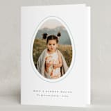 "Blessed Easter Egg" - Easter Photo Cards in Seafoam by Heather Schertzer - Folded Card