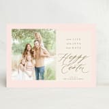 "Happy Easter" - Easter Photo Cards in Blush by Nicole Senecal - Front