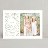 "Risen" - Easter Photo Cards in Linen by Robert and Stella - Front