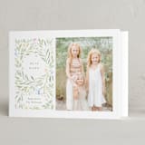 "Risen" - Easter Photo Cards in Linen by Robert and Stella - Folded Card