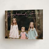 "Kisses and Wishes" - Easter Photo Cards in Bubblegum by Inkblot Design - Folded Card
