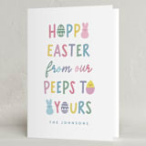 "Easter Peeps" - Easter Photo Cards in Rainbow by Hooray Creative - Folded Card