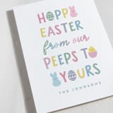 "Easter Peeps" - Easter Photo Cards in Rainbow by Hooray Creative - Detail