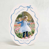"Ribbon" - Easter Photo Cards in Denim by Tamara Hilje - Front