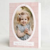 "Gingham Frame" - Easter Photo Cards in Peony by Jenna Holcomb - Folded Card