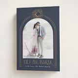 "Moon Burst" - Eid Cards in Dusty Navy by AK Graphics - Folded Card
