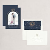 "Moon Burst" - Eid Cards in Dusty Navy by AK Graphics - Assembled