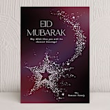 "Shimmering Eid Moon" - Eid Cards in Velvet by Phrosné Barwood - Front