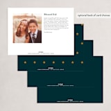 "Hanging Stars" - Eid Cards in Deep Sea by Morgan Kendall - Back of Card Options