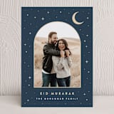 "Crescent Moon" - Eid Cards in Navy by Maria Alou - Front