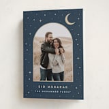 "Crescent Moon" - Eid Cards in Navy by Maria Alou - Folded Card